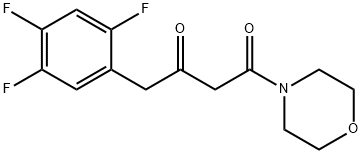 1,3-Butanedione, 1-(4-morpholinyl)-4-(2,4,5-trifluorophenyl)- Structure