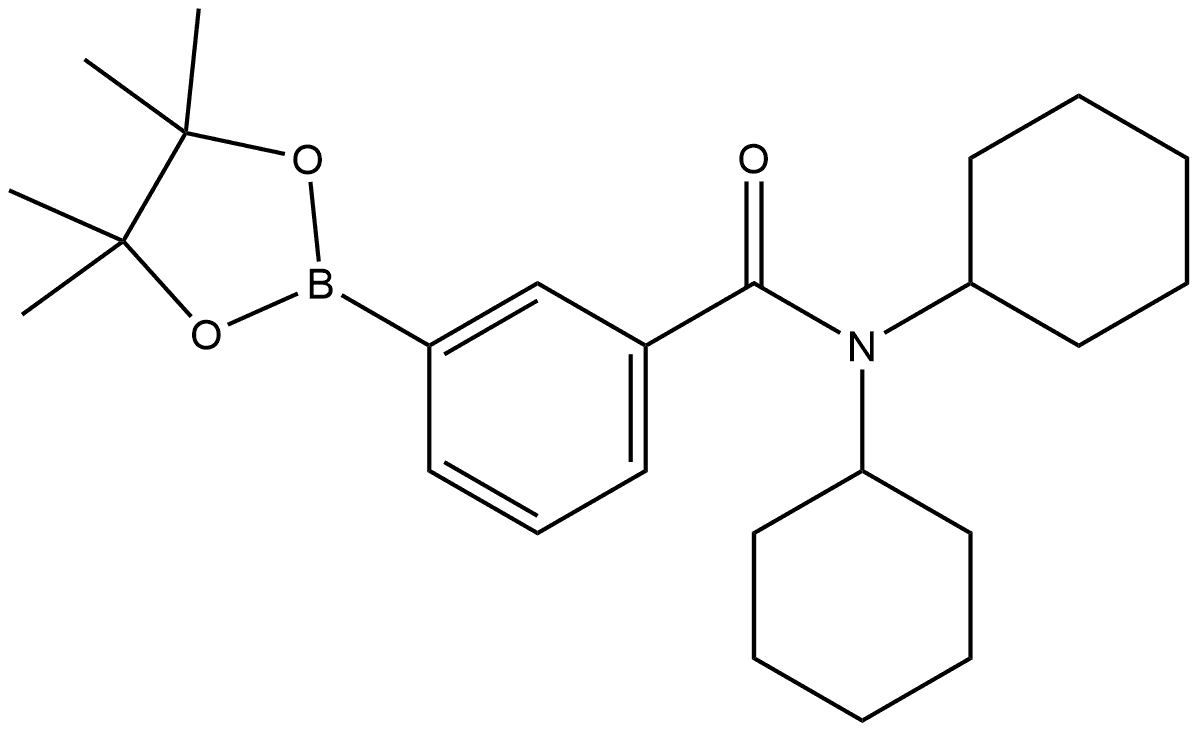 N,N-Dicyclohexyl-3-(4,4,5,5-tetramethyl-1,3,2-dioxaborolan-2-yl)benzamide Structure