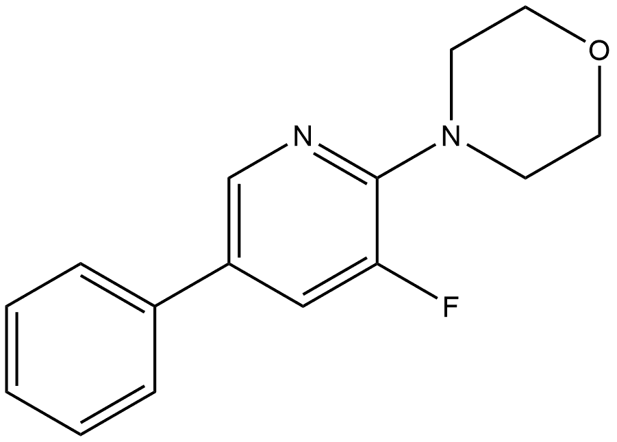 4-(3-Fluoro-5-phenyl-2-pyridinyl)morpholine Structure