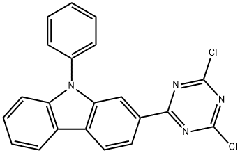 9H-Carbazole, 2-(4,6-dichloro-1,3,5-triazin-2-yl)-9-phenyl- Structure