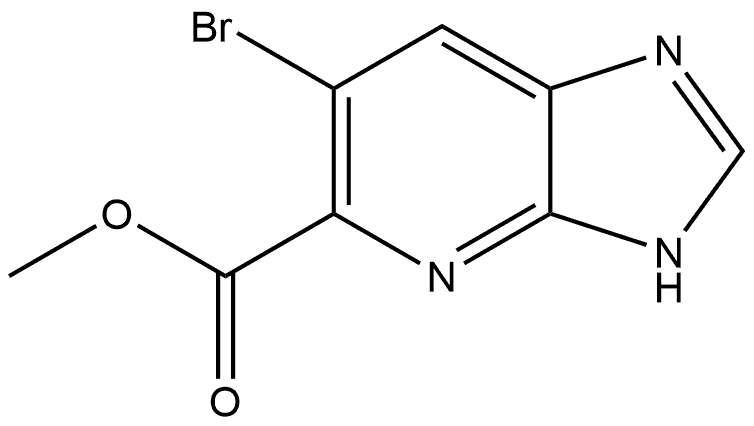 Methyl 6-bromo-3H-imidazo[4,5-b]pyridine-5-carboxylate 구조식 이미지