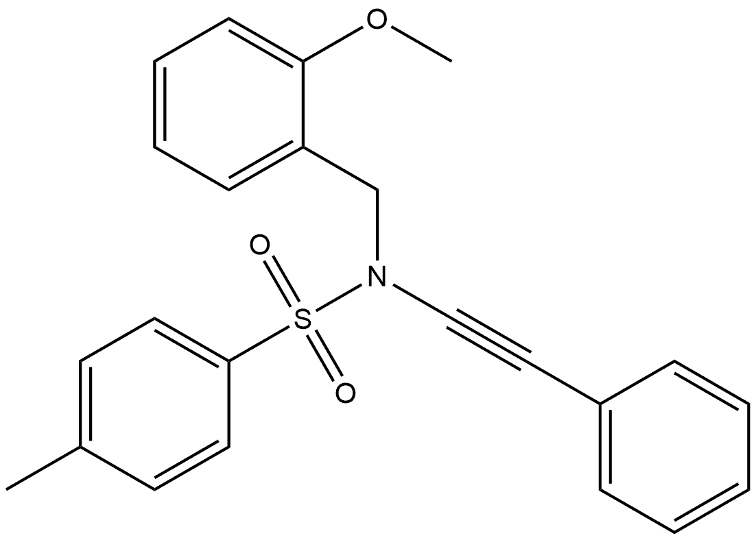 N-(2-methoxybenzyl)-4-methyl-N-(phenylethynyl)benzenesulfonamide Structure