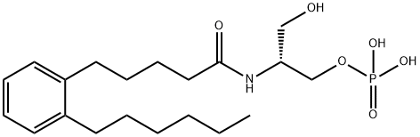 Benzenepentanamide, 2-hexyl-N-[(1R)-1-(hydroxymethyl)-2-(phosphonooxy)ethyl]- Structure