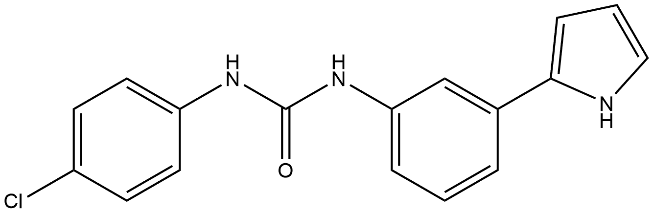 N-(4-Chlorophenyl)-N′-[3-(1H-pyrrol-2-yl)phenyl]urea Structure