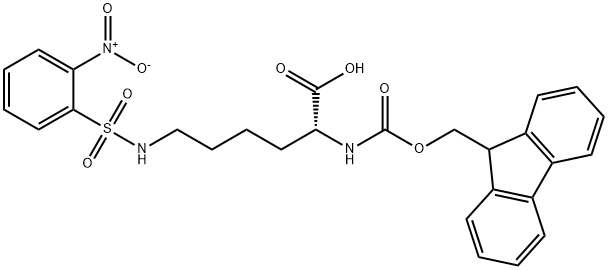 Nα-Fmoc-Nε-(2-nitrobenzenesulfonyl)-D-lysine 구조식 이미지