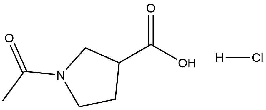 1-acetylpyrrolidine-3-carboxylic acid hydrochloride Structure