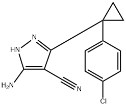 5-amino-3-[1-(4-chlorophenyl)cyclopropyl]-1H-pyrazole-4-carbonitrile Structure