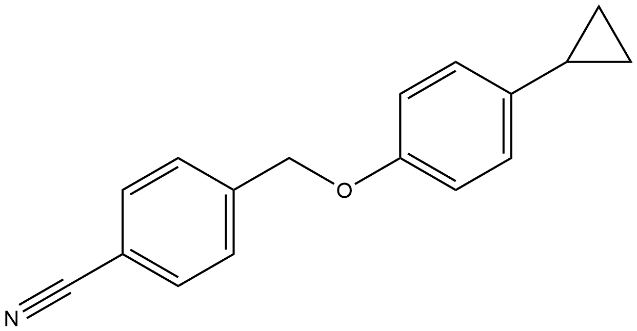 4-[(4-Cyclopropylphenoxy)methyl]benzonitrile Structure