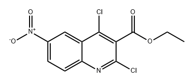 3-Quinolinecarboxylic acid, 2,4-dichloro-6-nitro-, ethyl ester Structure