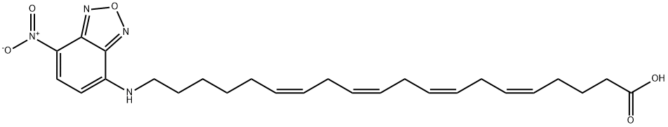 5,8,11,14-Eicosatetraenoic acid, 20-[(7-nitro-2,1,3-benzoxadiazol-4-yl)amino]-, (5Z,8Z,11Z,14Z)- Structure