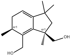 1H-Indene-1,7-dimethanol, 2,3,5,6-tetrahydro-1,3,3,6-tetramethyl-, (1R,6S)-rel- Structure