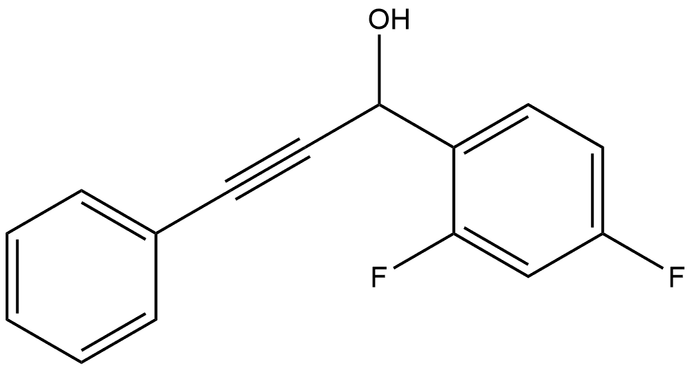 2,4-Difluoro-α-(2-phenylethynyl)benzenemethanol Structure