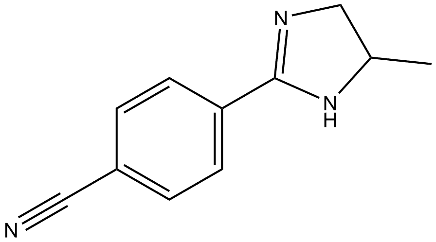 4-(5-Methyl-4,5-dihydro-1H-imidazol-2-yl)benzonitrile Structure