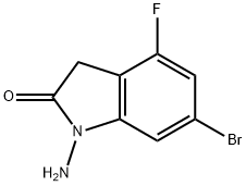 2H-Indol-2-one, 1-amino-6-bromo-4-fluoro-1,3-dihydro- Structure