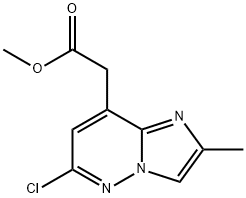 Imidazo[1,2-b]pyridazine-8-acetic acid, 6-chloro-2-methyl-, methyl ester Structure