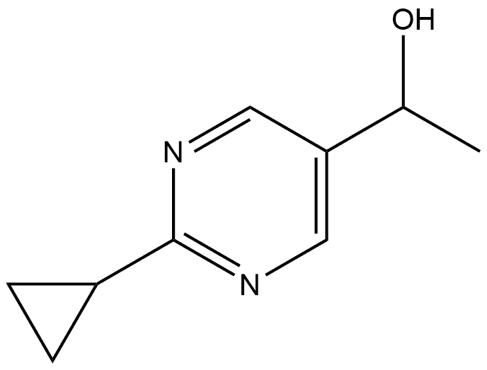 5-Pyrimidinemethanol, 2-cyclopropyl-α-methyl- 구조식 이미지