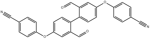Benzonitrile, 4,4'-[(2,2'-diformyl[1,1'-biphenyl]-4,4'-diyl)bis(oxy)]bis- 구조식 이미지