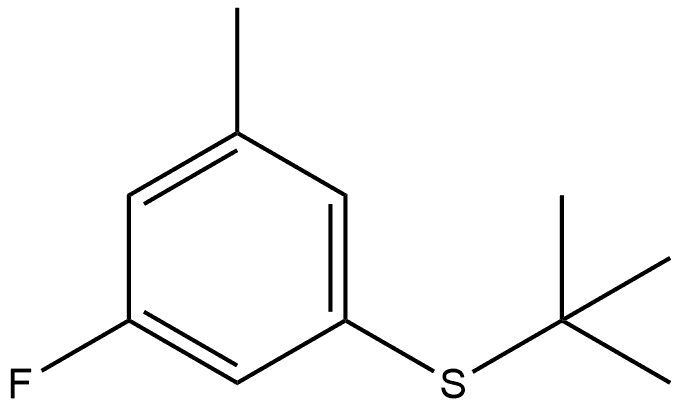 1-[(1,1-Dimethylethyl)thio]-3-fluoro-5-methylbenzene Structure