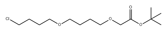 Acetic acid, 2-[4-(4-chlorobutoxy)butoxy]-, 1,1-dimethylethyl ester 구조식 이미지