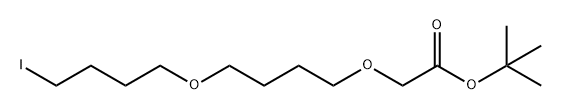 Acetic acid, 2-[4-(4-iodobutoxy)butoxy]-, 1,1-dimethylethyl ester 구조식 이미지