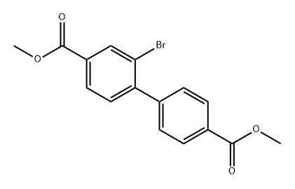 [1,1'-Biphenyl]-4,4'-dicarboxylic acid, 2-bromo-, 4,4'-dimethyl ester Structure