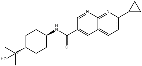 1,8-Naphthyridine-3-carboxamide, 7-cyclopropyl-N-[trans-4-(1-hydroxy-1-methylethyl)cyclohexyl]- Structure