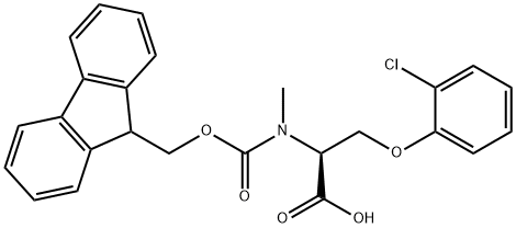 L-Serine, O-(2-chlorophenyl)-N-[(9H-fluoren-9-ylmethoxy)carbonyl]-N-methyl- Structure