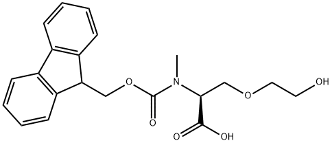 Fmoc-L-Serine, O-(2-hydroxyethyl)-N-methyl- Structure