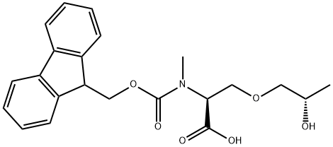 Fmoc-L-Serine, O-((S)-2-hydroxypropyl)-N-methyl- Structure