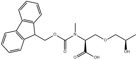 Fmoc-L-Serine, O-[(2R)-2-hydroxypropyl]-N-methyl- 구조식 이미지