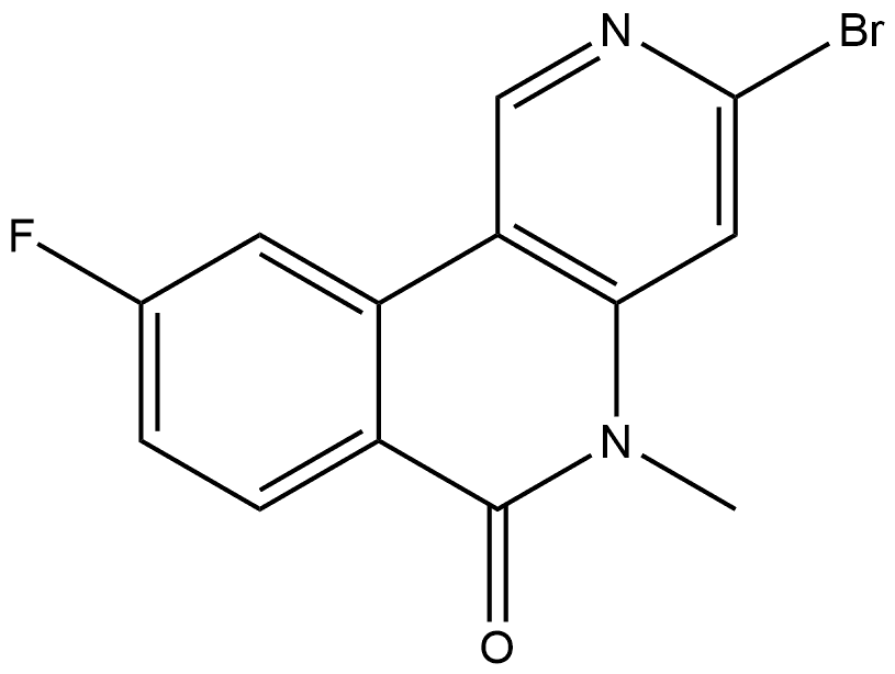 3-Bromo-9-fluoro-5-methylbenzo[c][1,6]naphthyridin-6(5H)-one Structure