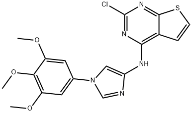 2-chloro-N-(1-(3,4,5-trimethoxyphenyl)-1H-imidazol-4-yl)thieno[2,3-d]pyrimidin-4-amine Structure