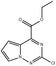 Pyrrolo[2,1-f][1,2,4]triazine-4-carboxylic acid, 2-chloro-, ethyl ester Structure