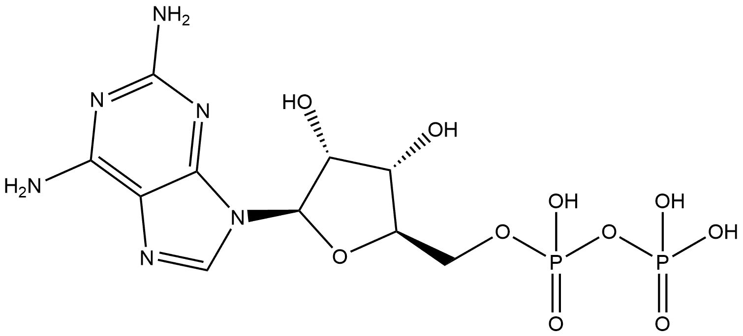 Adenosine 5'-(trihydrogen diphosphate), 2-amino- (9CI) Structure