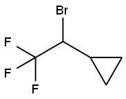 Cyclopropane, (1-bromo-2,2,2-trifluoroethyl)- Structure