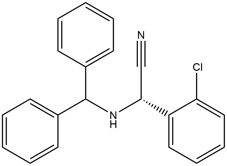 Benzeneacetonitrile, 2-chloro-α-[(diphenylmethyl)amino]-, (αS)- Structure