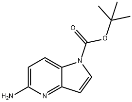 1H-Pyrrolo[3,2-b]pyridine-1-carboxylic acid, 5-amino-, 1,1-dimethylethyl ester 구조식 이미지