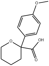 2H-Pyran-2-carboxylic acid, tetrahydro-2-(4-methoxyphenyl)- Structure