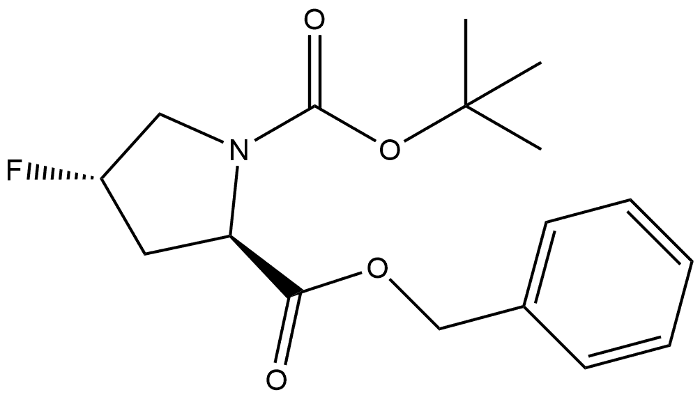 (2R,4S)--N-Boc-benzyl 4-fluoropyrrolidine-2-carboxylate Structure