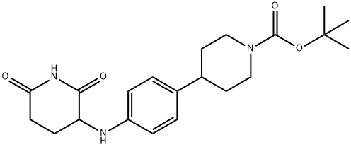 1-Piperidinecarboxylic acid, 4-[4-[(2,6-dioxo-3-piperidinyl)amino]phenyl]-, 1,1-dimethylethyl ester 구조식 이미지