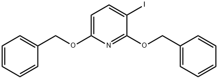 Pyridine, 3-iodo-2,6-bis(phenylmethoxy)- Structure