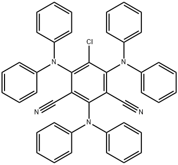 1,3-Benzenedicarbonitrile, 5-chloro-2,4,6-tris(diphenylamino)- Structure