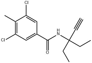 Benzamide, 3,5-dichloro-N-(1,1-diethyl-2-propyn-1-yl)-4-methyl- Structure