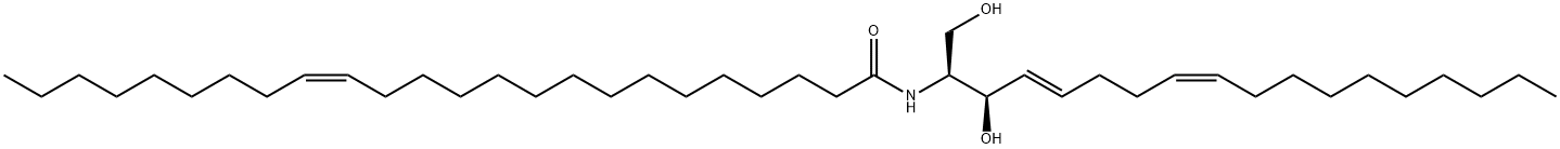 15-Tetracosenamide, N-[(1S,2R,3E,7Z)-2-hydroxy-1-(hydroxymethyl)-3,7-heptadecadien-1-yl]-, (15Z)- Structure