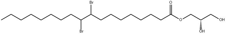 Octadecanoic acid, 9,10-dibromo-, (2S)-2,3-dihydroxypropyl ester Structure