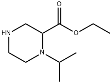 2-Piperazinecarboxylic acid, 1-(1-methylethyl)-, ethyl ester 구조식 이미지