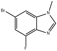 1H-Benzimidazole, 6-bromo-4-fluoro-1-methyl- Structure