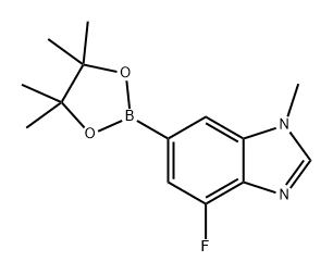 1H-Benzimidazole, 4-fluoro-1-methyl-6-(4,4,5,5-tetramethyl-1,3,2-dioxaborolan-2-yl)- Structure