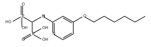 Phosphonic acid, P,P'-[[[4-(hexyloxy)-2-pyridinyl]amino]methylene]bis- Structure