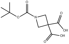 1,3,3-Azetidinetricarboxylic acid, 1-(1,1-dimethylethyl) ester Structure